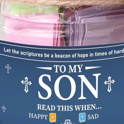 Bible Verse Glass Jar