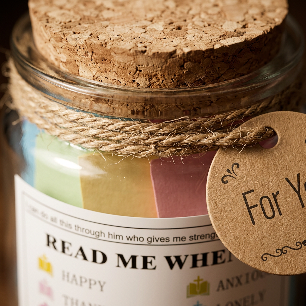 Bible Verse Glass Jar