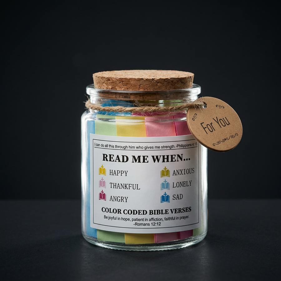 Bible Verse Glass Jar