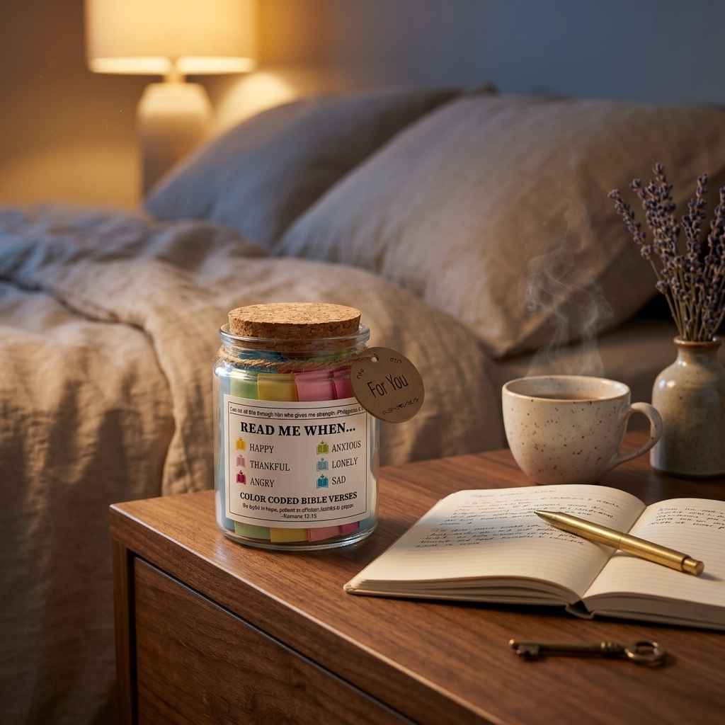 Bible Verse Glass Jar