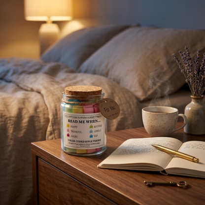 Bible Verse Glass Jar